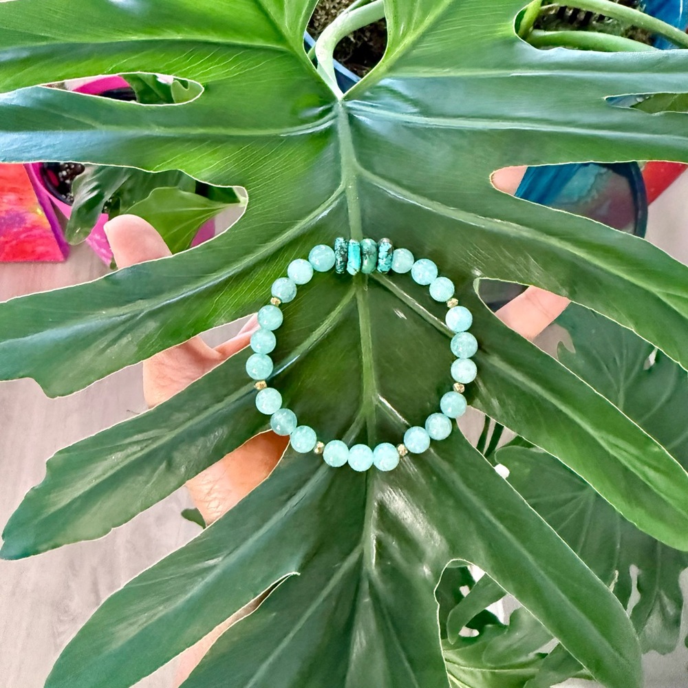 Turquoise - Amazonite - Hematite bracelet
